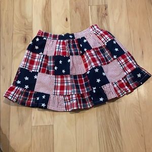 Gymboree 5T red, white & blue lined skirt.